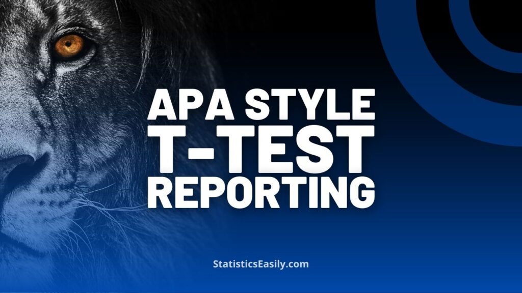 how to report t test in apa