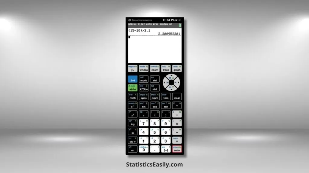 z-score on a ti-84 calculator