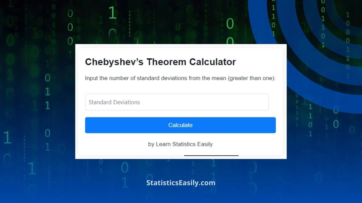 chebyshev's theorem calculator
